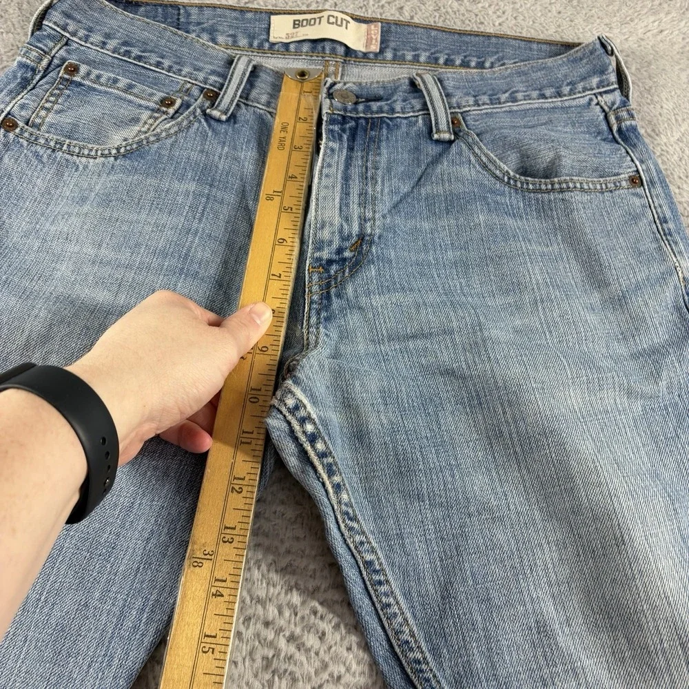 VINTAGE Bootcut Levi 527 Jeans Mens 32x30 (Fits 30x29) Light Wash Distress